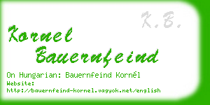 kornel bauernfeind business card